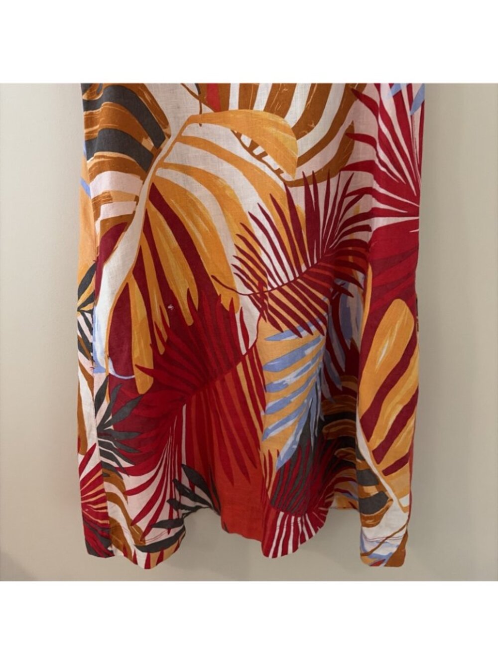 C&C California 100% Linen Tropical Shift Dress Size XS Sleeveless Summer Beach - Picture 4 of 12